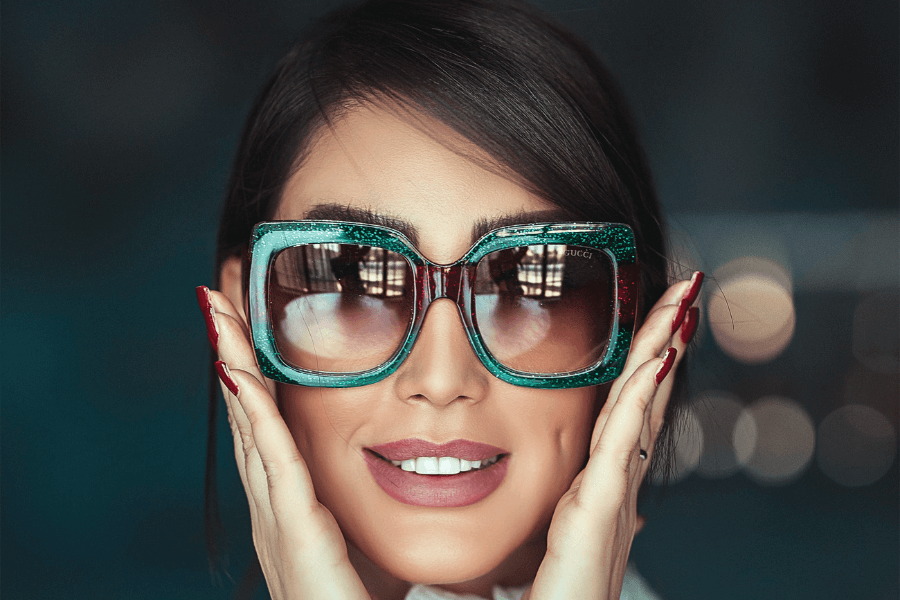 Types of Sunglasses - Woman Wearing Sunglasses