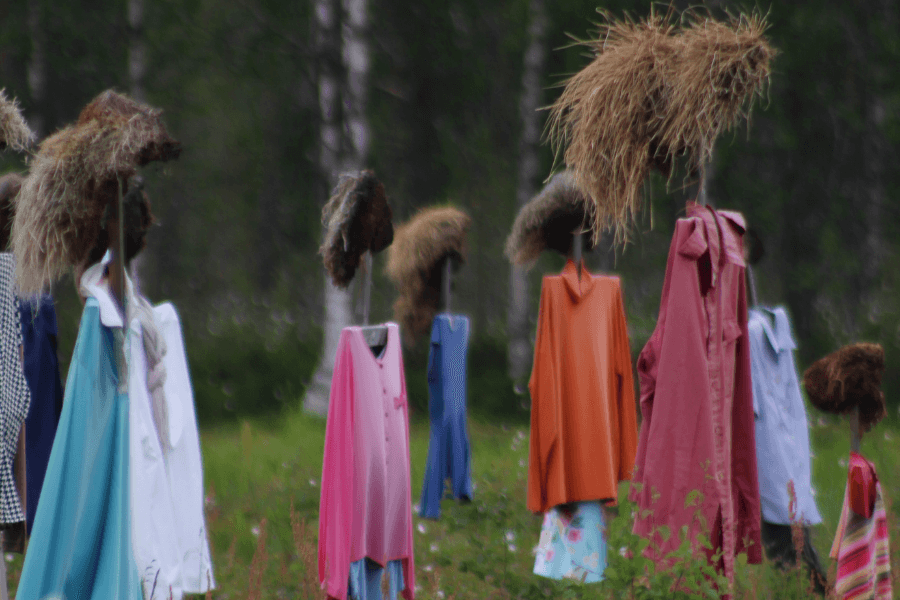 What to Do with Old Clothes that Cannot Be Donated in the UK - Scarecrows Wearing Clothes