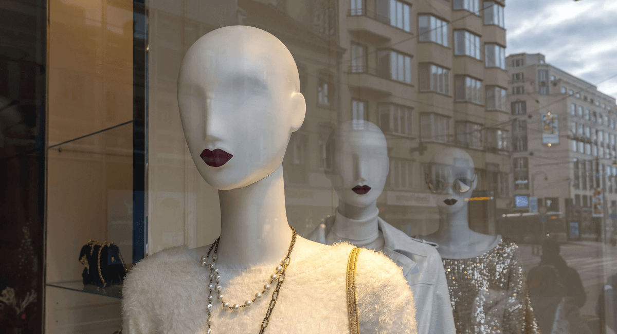 Luxury Shopping Statistics - mannequins in a luxury store